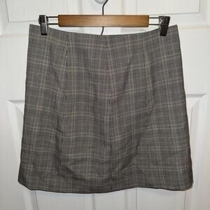 Aritzia Babaton Mini Pencil Skirt Plaid Houndstooth Multi Size 12 Women’s
